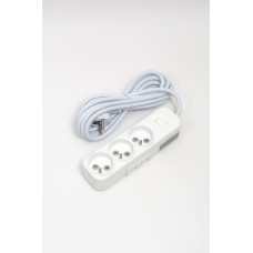 Удлинитель с/з 3вх с защитными шторками с включателем ELBI Myra 527-010203-322