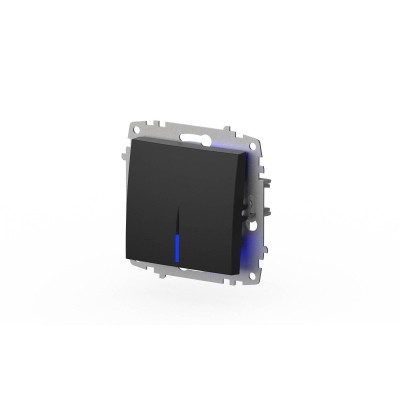 Выключатель одноклавишный с подсветкой ELBI Zena Vega 609-014800-201