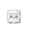 Розетка компьютерная двухместная ( Cat 6) ELBI Zena Vega 609-015600-248