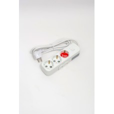 Удлинитель с/з 3вх с защитными шторками с включателем ELBI Myra 527-010202-322