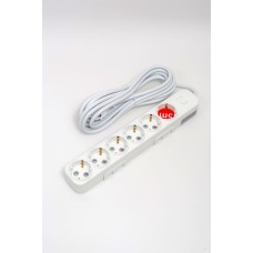 Удлинитель с/з 6вх с защитными шторками с включателем ELBI Myra 527-010205-622