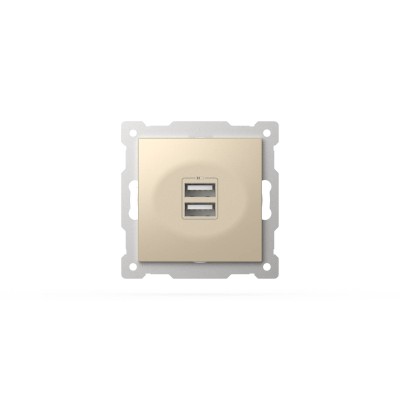 Розетка USB 5V 2,1A 2-я ELBI Zena Vega 609-012500-143
