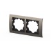 Рамка двухместная ELBI Zena Platin 500-073000-226