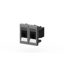 Розетка компьютерная двухместная (Cat 6) ELBI Moda Vox 611-041032-248