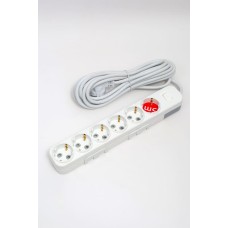 Удлинитель с/з 6вх с защитными шторками ELBI Myra 527-010205-621