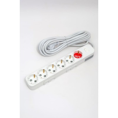 Удлинитель с/з 6вх с защитными шторками ELBI Myra 527-010205-621