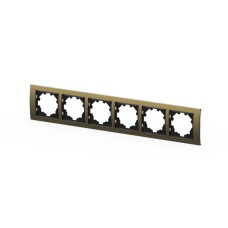 Рамка шестиместная ELBI Zena Platin 500-075800-252