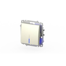 Выключатель одноклавишный с подсветкой ELBI Zena Vega 609-010300-201