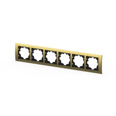 Рамка шестиместная ELBI Zena Platin 500-073400-252