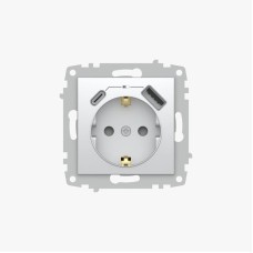 Розетка с/з зарядка (Type C+USB) ELBI Zena Vega 609-011000-334