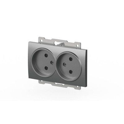 Розетка двухместная без заземления ELBI Zena Vega 609-011000-908