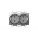 Розетка двухместная с заземлением ELBI Zena Vega 609-011000-907