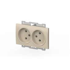 Розетка двухместная без заземления ELBI Zena Vega 609-010300-908