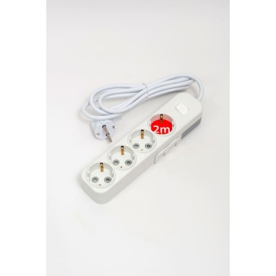 Удлинитель с/з 4вх с защитными шторками с включателем ELBI Myra 527-010202-412