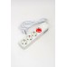 Удлинитель с/з 4вх с защитными шторками с включателем ELBI Myra 527-010202-412