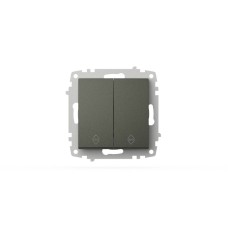 Переключатель двухклавишный ELBI Zena Vega 609-011100-211