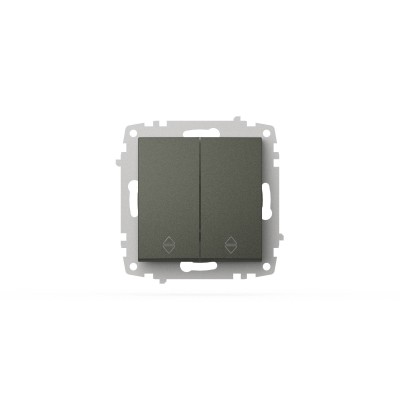 Переключатель двухклавишный ELBI Zena Vega 609-011100-211