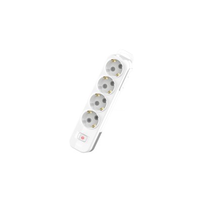 Колодка с/з 4вх с защитными шторками с включателем ELBI Myra 527-010200-402