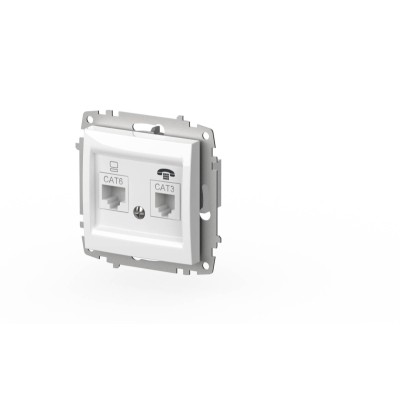 Розетка компьютерная + TF. (Cat 6) ELBI Zena Vega 609-015600-249