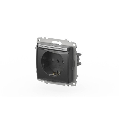 Розетка с крышкой, заземлением и защитой от детей ELBI Zena Vega 609-011000-219