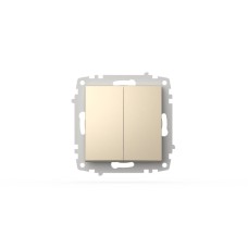Выключатель двухклавишный ELBI Zena Vega 609-012500-202