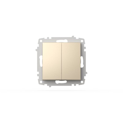 Выключатель двухклавишный ELBI Zena Vega 609-012500-202