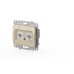 Розетка компьютерная двухместная (Cat 6) ELBI Jazz 607-000300-248