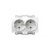 Розетка двухместная с заземлением ELBI Zena Vega 609-015600-907