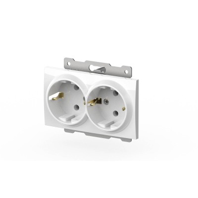 Розетка двухместная с заземлением ELBI Zena Vega 609-015600-907