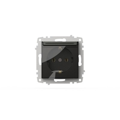 Розетка с крышкой и заземлением ELBI Zena Vega 609-011100-218