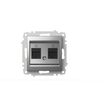 Розетка компьютерная двухместная ( Cat 6) ELBI Zena Vega 609-011000-248