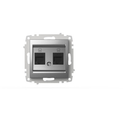 Розетка компьютерная двухместная ( Cat 6) ELBI Zena Vega 609-011000-248