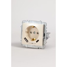 Розетка с/з зарядка (Type C+USB) ELBI Zena Vega 609-010300-334