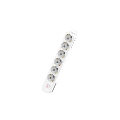 Колодка с/з 6вх с защитными шторками с включателем ELBI Myra 527-010200-602