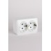 Розетка двухместная с заземлением ELBI Alsu 504-010200-907
