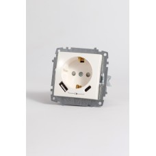 Розетка с/з зарядка (Type C+USB) ELBI Zena Vega 609-010200-334