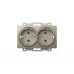 Розетка двухместная с заземлением ELBI Zena Vega 609-011400-907