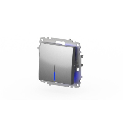 Выключатель одноклавишный с подсветкой ELBI Zena Vega 609-011000-201
