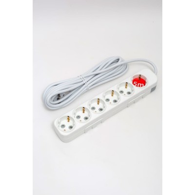 Удлинитель с/з 6вх с защитными шторками ELBI Myra 527-010205-611
