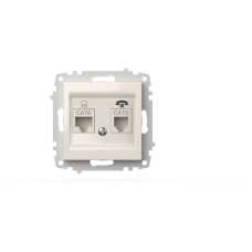 Розетка компьютерная + TF. (Cat 6) ELBI Zena Vega 609-010200-249
