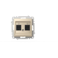 Розетка компьютерная двухместная (Cat 6) ELBI Zena Vega 609-012500-248