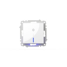 Выключатель одноклавишный проходной с подсветкой ELBI Zena Vega 609-015600-210