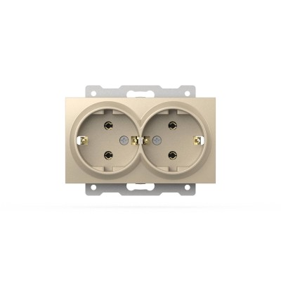 Розетка двухместная с заземлением ELBI Zena Vega 609-012500-907