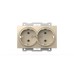 Розетка двухместная с заземлением ELBI Zena Vega 609-012500-907