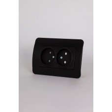 Розетка двухместная с защитными шторками ELBI Jazz 508-014800-918