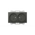 Розетка двухместная без заземления ELBI Zena Vega 609-011100-908