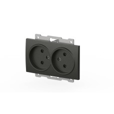 Розетка двухместная без заземления ELBI Zena Vega 609-011100-908