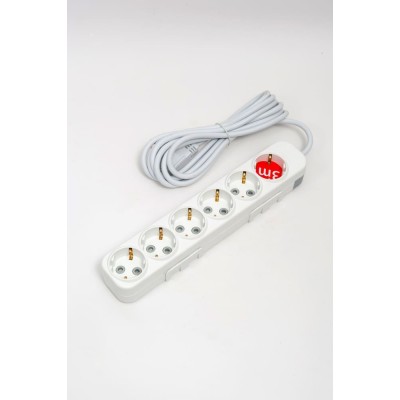 Удлинитель с/з 6вх с защитными шторками ELBI Myra 527-010203-611