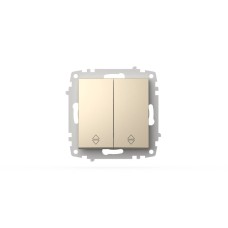 Переключатель двухклавишный проходной ELBI Zena Vega 609-012500-211