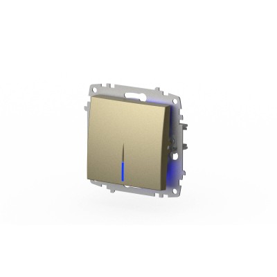 Выключатель одноклавишный с подсветкой ELBI Zena Vega 609-011400-201